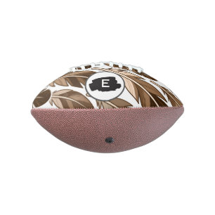 Personalised Mini Football – Boho Monogram Brown