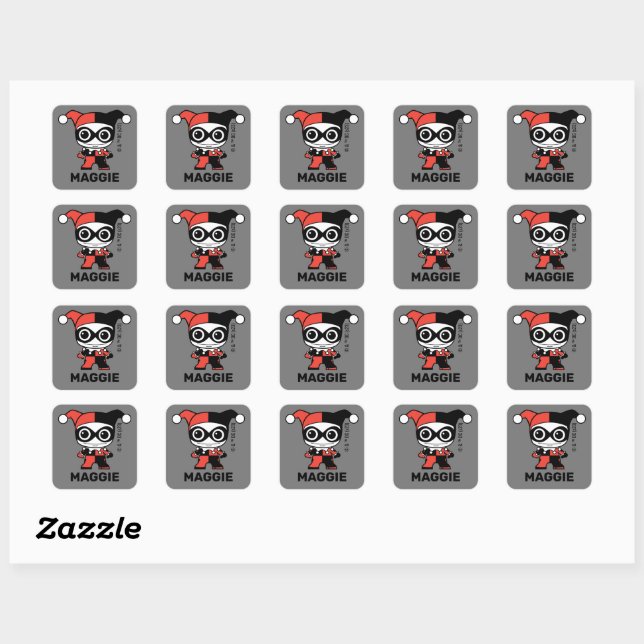Personalised Mini Harley Quinn Kids' Label (Sheet)
