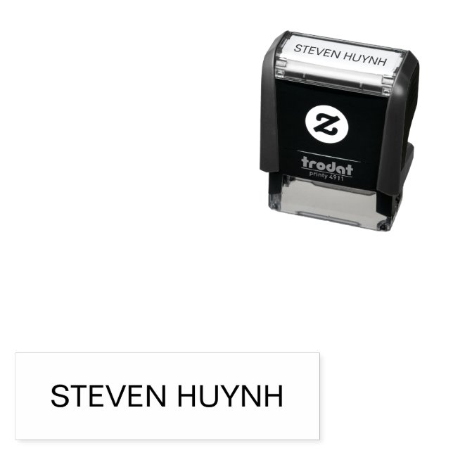 Personalised Mini Self-Inking Stamp with Name (In Situ)