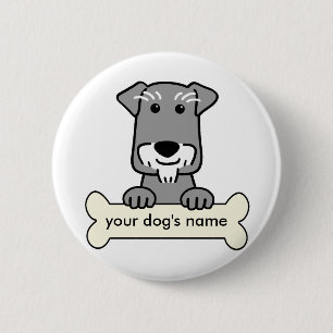 Personalised Miniature Schnauzer 6 Cm Round Badge