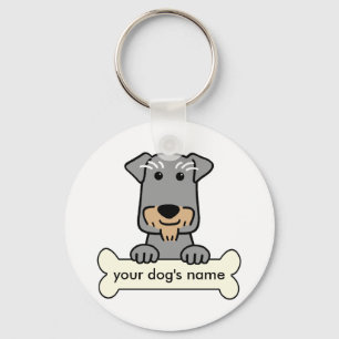 Personalised Miniature Schnauzer Key Ring