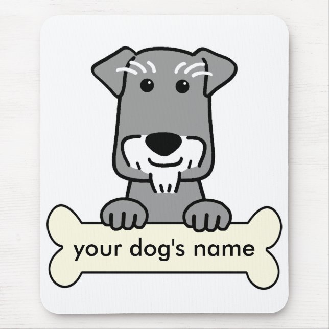 Personalised Miniature Schnauzer Mouse Pad (Front)