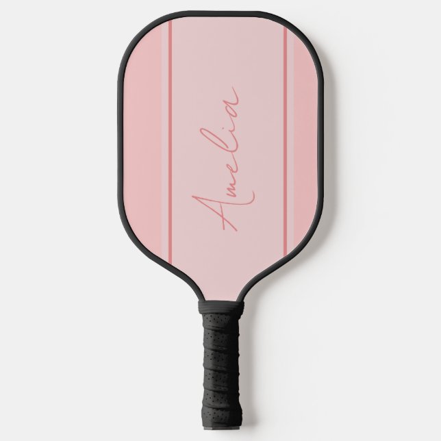 Personalised Minimal Blush Pink Pickleball Paddle (Front)
