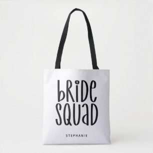 Personalised Minimal Bride Squad Tote Bag