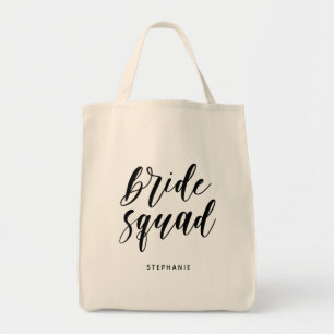 Personalised Minimal Bride Squad Tote Bag