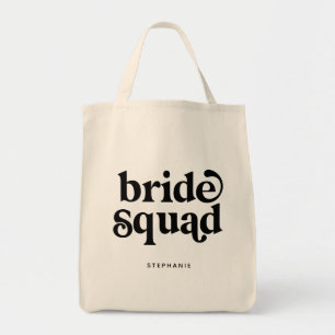 Personalised Minimal Bride Squad Tote Bag