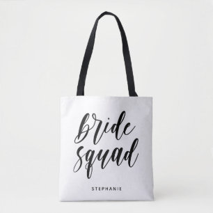 Personalised Minimal Bride Squad Tote Bag