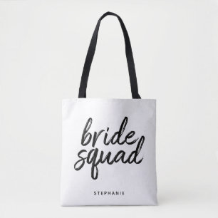 Personalised Minimal Bride Squad Tote Bag
