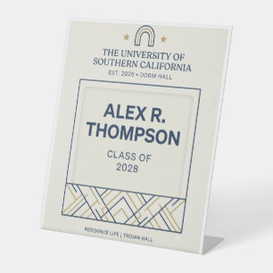Personalised Minimal College Dorm Name Sign
