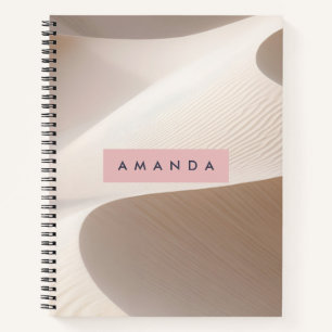 Personalised Minimal Desert Dune Aesthetic Neutral Notebook