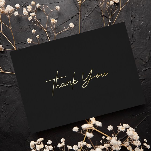 Personalised Minimal Modern Classy Black Thank You (Creator Uploaded)