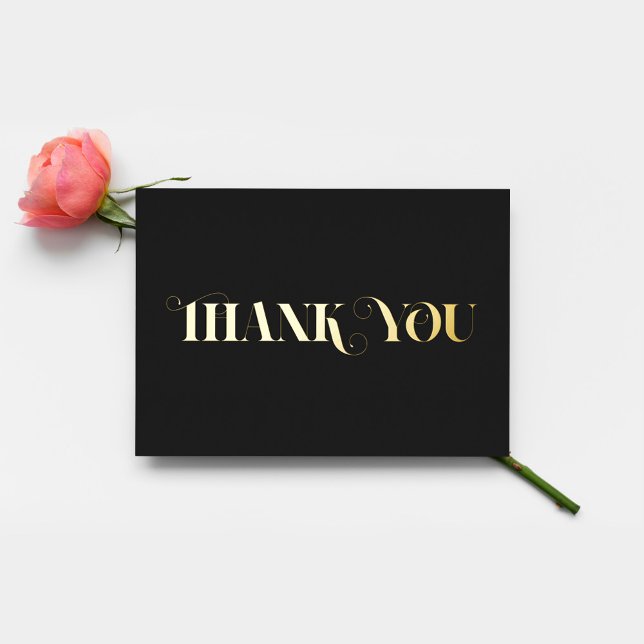 Personalised Minimal Modern Classy Black Thank You (Creator Uploaded)