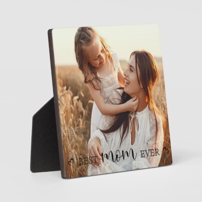 Personalised Minimal Modern Frameles Picture Photo Plaque (Front)