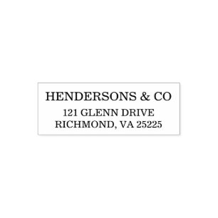 Personalised Minimal Modern Name Return Address Se Self-inking Stamp