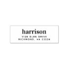 Personalised Minimal Modern Name Return Address
