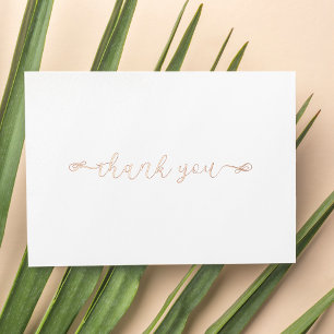 Personalised Minimal Modern Script White Thank You