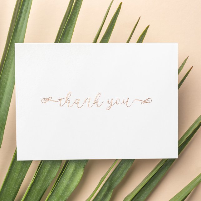Personalised Minimal Modern Script White Thank You (Creator Uploaded)