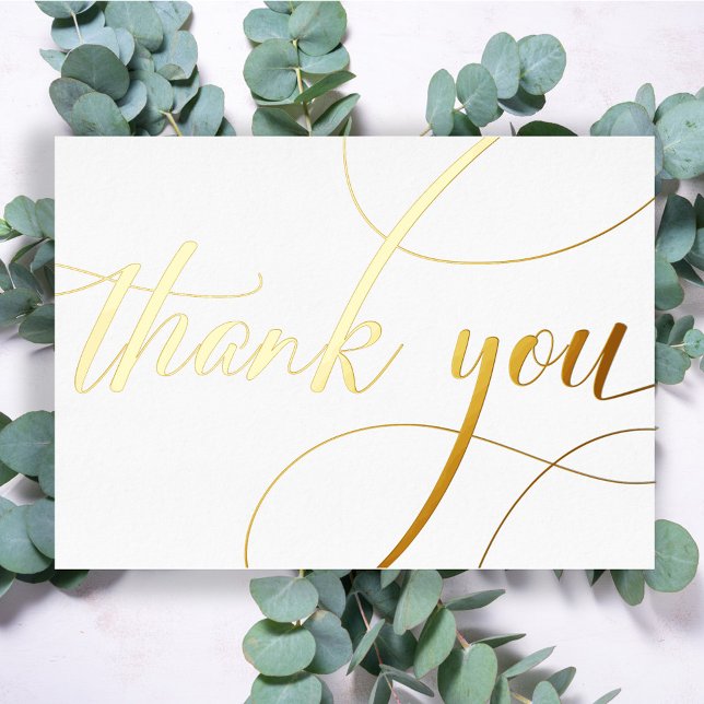 Personalised Minimal Modern Script White Thank You (Creator Uploaded)