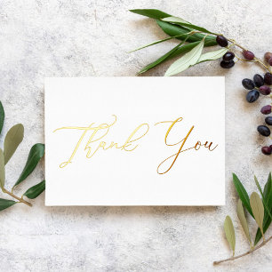 Personalised Minimal Modern Script White Thank You