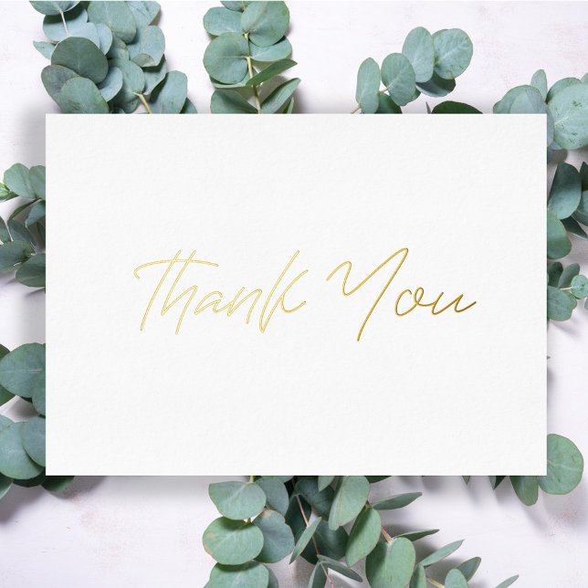 Personalised Minimal Modern Script White Thank You (Creator Uploaded)