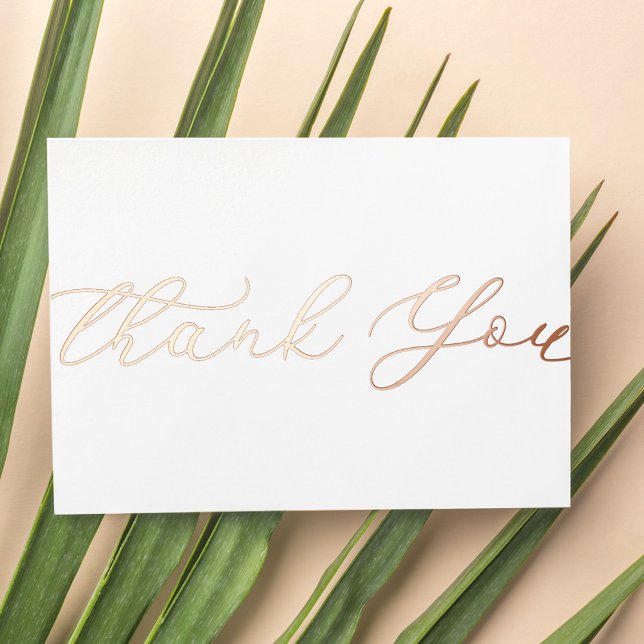 Personalised Minimal Modern Script White Thank You (Creator Uploaded)