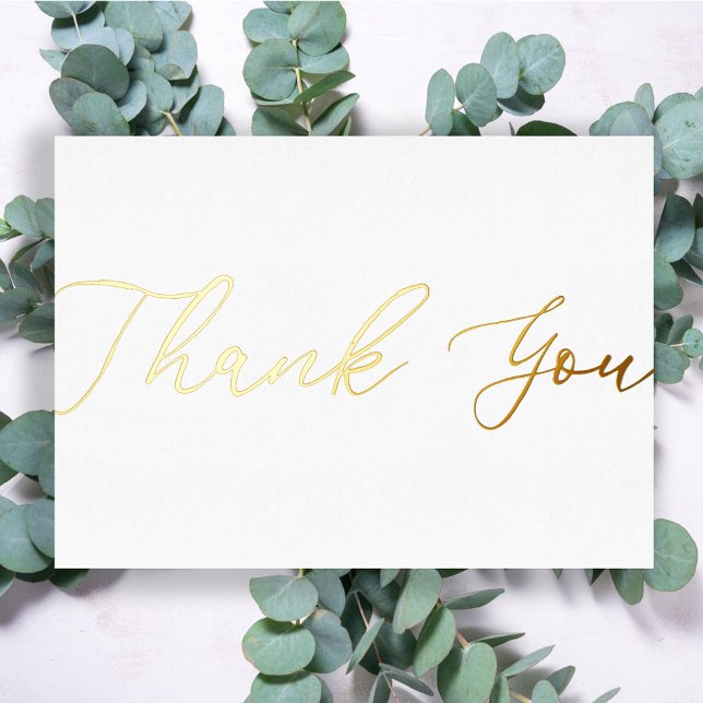 Personalised Minimal Modern Script White Thank You (Creator Uploaded)