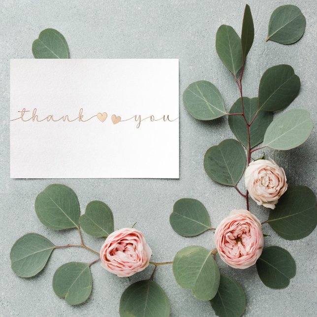 Personalised Minimal Modern Script White Thank You (Creator Uploaded)