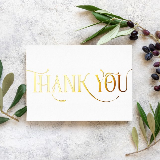 Personalised Minimal Modern Script White Thank You (Creator Uploaded)