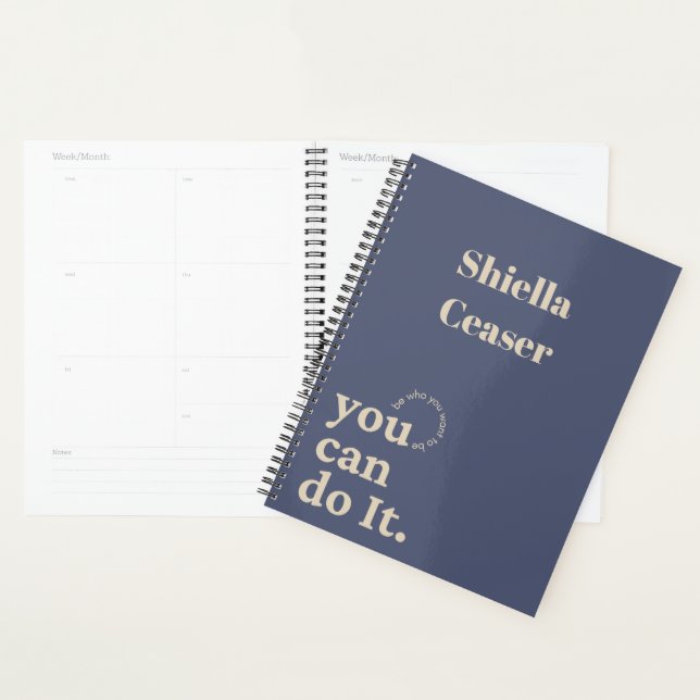 Personalised Minimal Monogram Motivational Planner (Display)