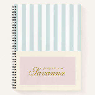 Personalised Minimalist Aesthetic Pastel Notebook