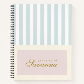 Personalised Minimalist Aesthetic Pastel Notebook
