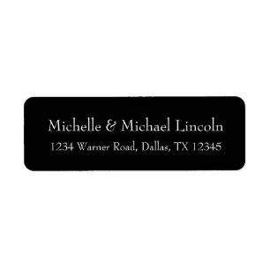 Personalised Minimalist B & W Address Labels