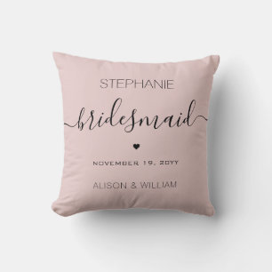 Personalised Minimalist Bridesmaid Custom Gifts Cushion