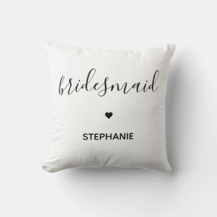 Personalised Minimalist Bridesmaid Custom Gifts Cushion