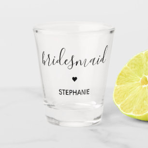 Personalised Minimalist Bridesmaid Custom Gifts Shot Glass