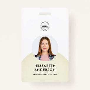 personalised Minimalist Business Employee  ID Badge