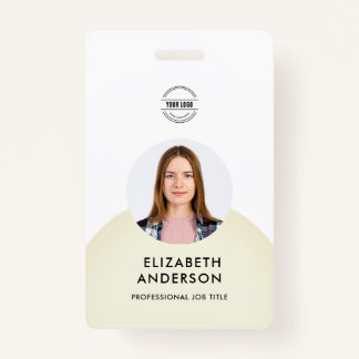 personalised Minimalist Business Employee  ID Badge