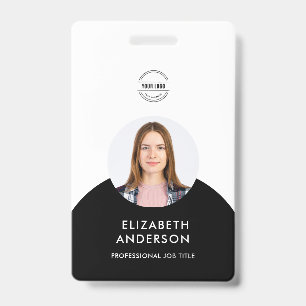 personalised Minimalist Business Employee  ID Badge