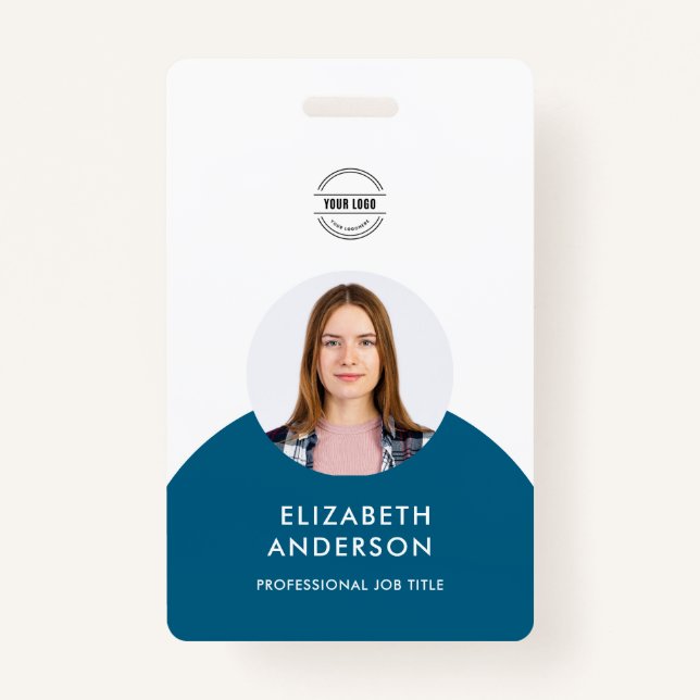 personalised Minimalist Business Employee  ID Badge (Front)