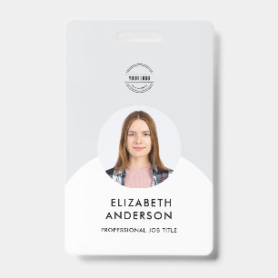 personalised Minimalist Business Employee  ID Badge