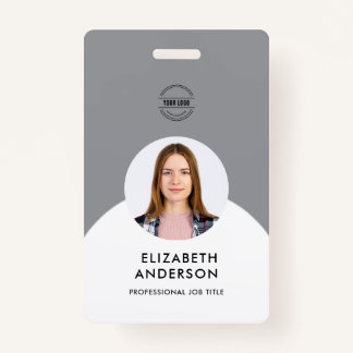 personalised Minimalist Business Employee  ID Badge