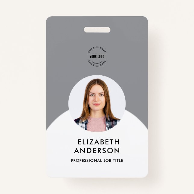 personalised Minimalist Business Employee  ID Badge (Front)
