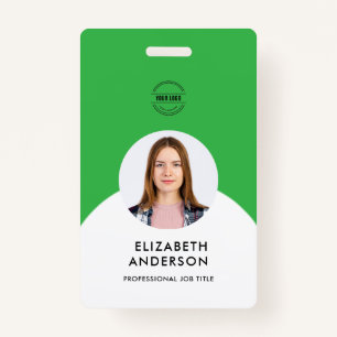 personalised Minimalist Business Employee ID Badge