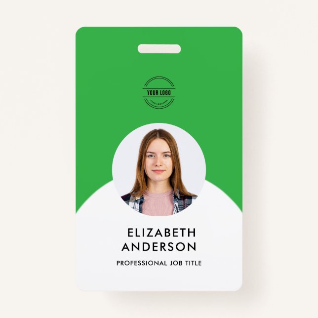 personalised Minimalist Business Employee  ID Badge (Front)