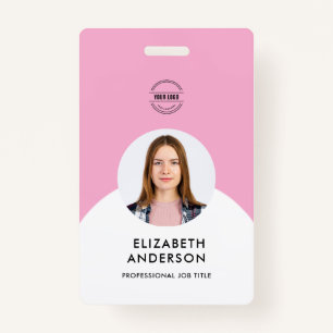 personalised Minimalist Business Employee  ID Badge