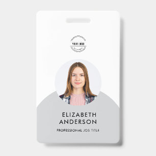 personalised Minimalist Business Employee ID Badge