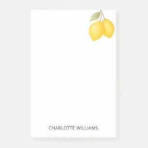 Personalised Minimalist Cute Lemon Teacher Post-it Notes