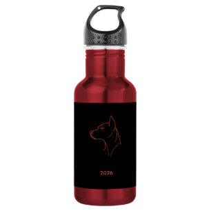 Personalised Minimalist Doberman Line Art Mug 532 Ml Water Bottle