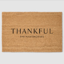Personalised Minimalist Elegant Black Thankful