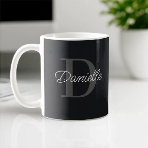 Personalised Minimalist  Elegant Monogram Initial Coffee Mug